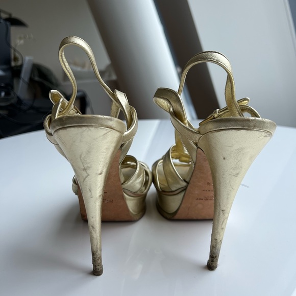 Gold YSL Tribute heels - Picture 3 of 4